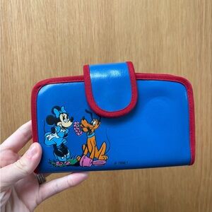 Vintage Disney Blue and Red Minnie Mouse Pluto Wallet